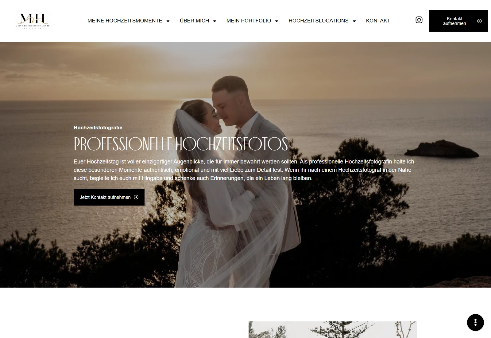 Hochzeitsfotos auf der Website von Meine Hochzeitsmomente