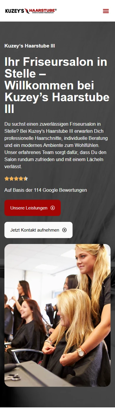 Mobile Website von Kuzey’s Haarstube III