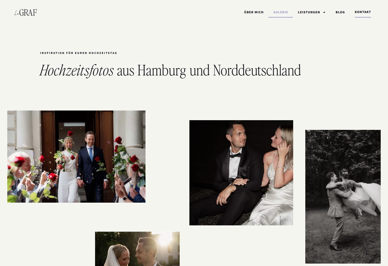 Die Galerie auf der Website von La Graf Photography