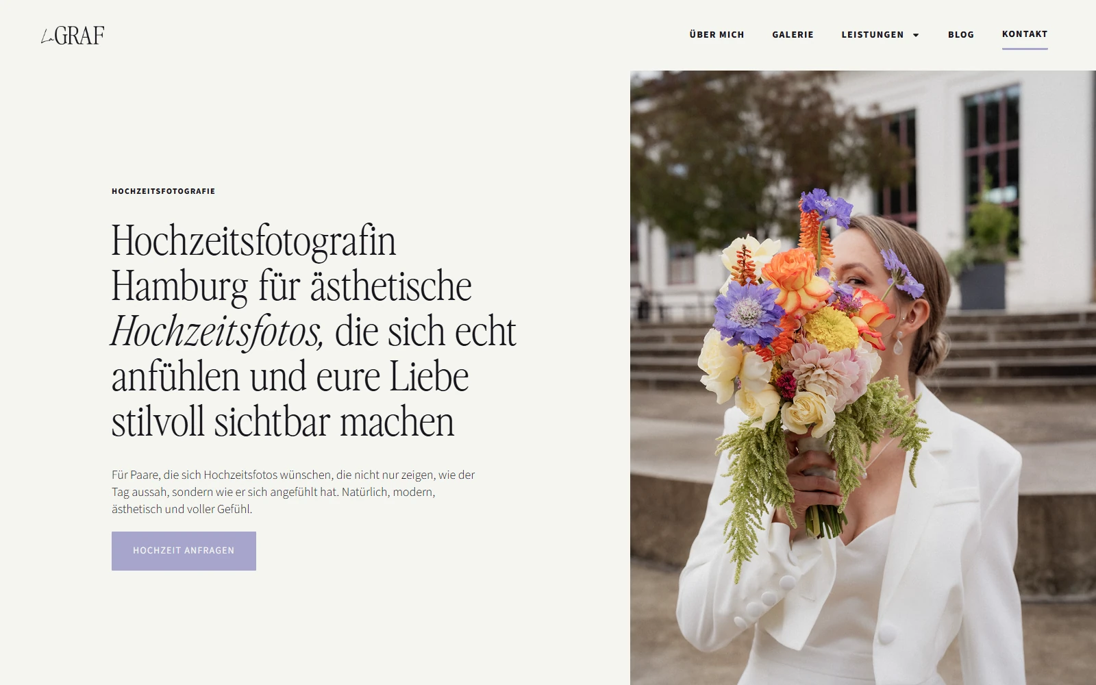 Die Startseite von La Graf Photography