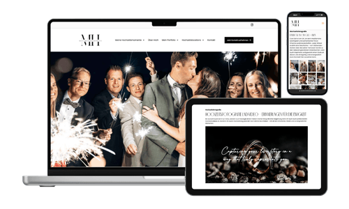 Meine Hochzeitsmomente Website-Mockup als Enverion Referenzprojekt