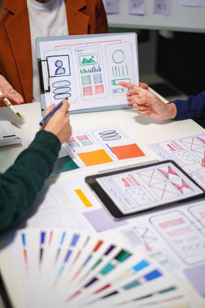 UI- und Strukturabstimmung an Website-Layouts