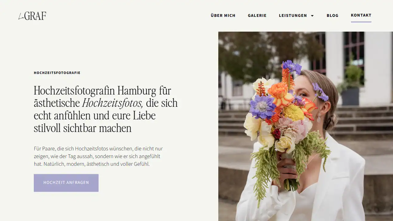 Websiteansicht: La Graf Photography