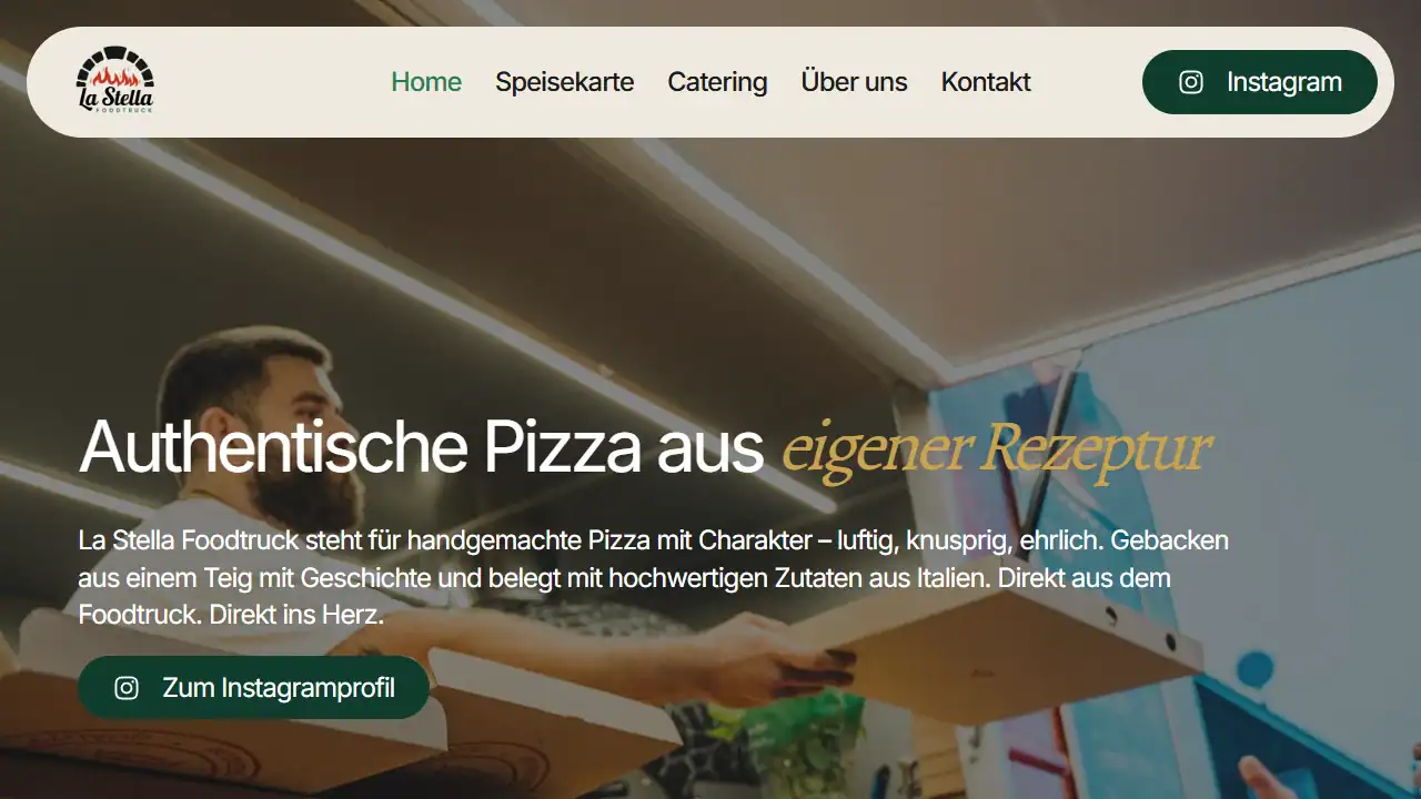 Websiteansicht: La Stella Foodtruck