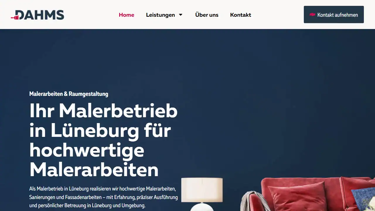 Websiteansicht: Dahms-Maler