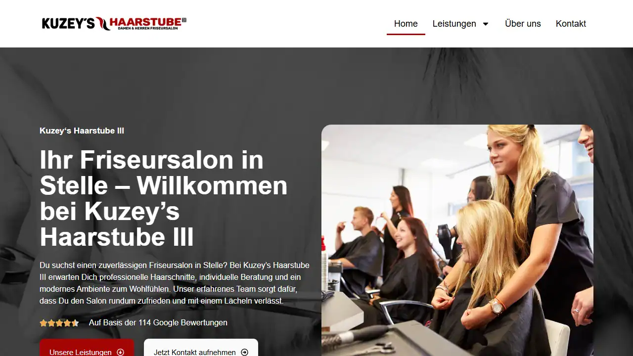 Websiteansicht: Kuzey’s Haarstube III