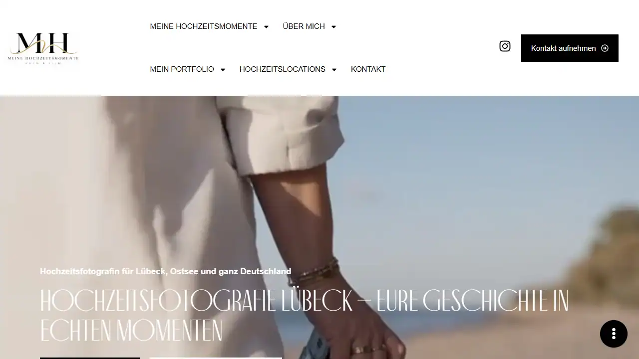 Websiteansicht: Meine Hochzeitsmomente