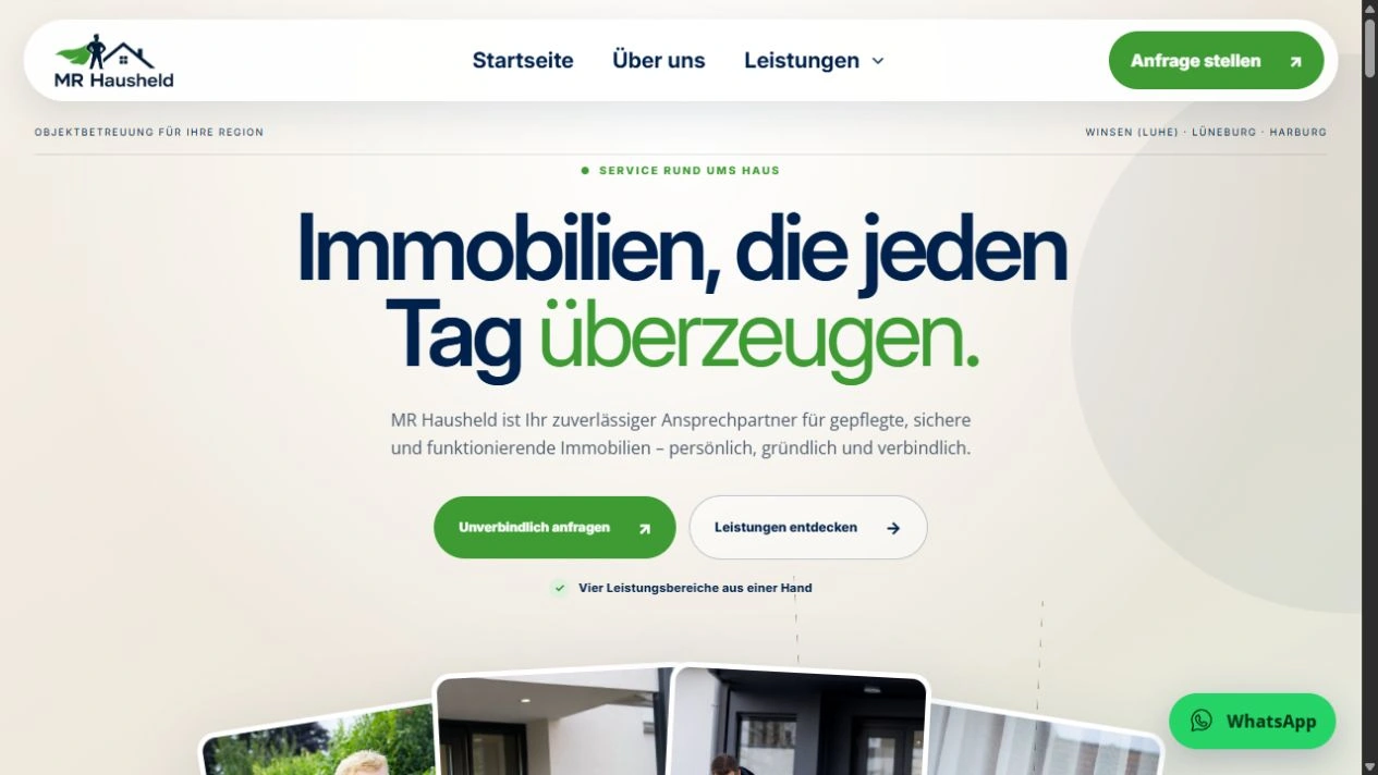 Websiteansicht: MR Hausheld