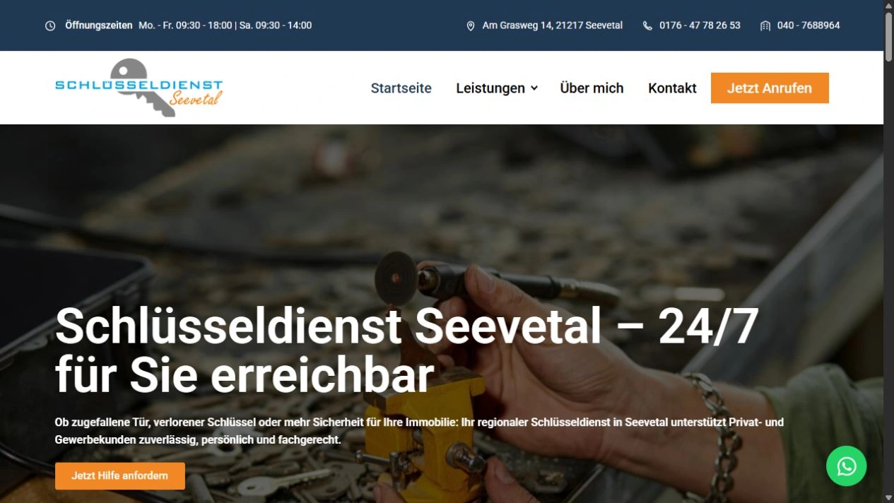 Websiteansicht: Schlüsseldienst Seevetal